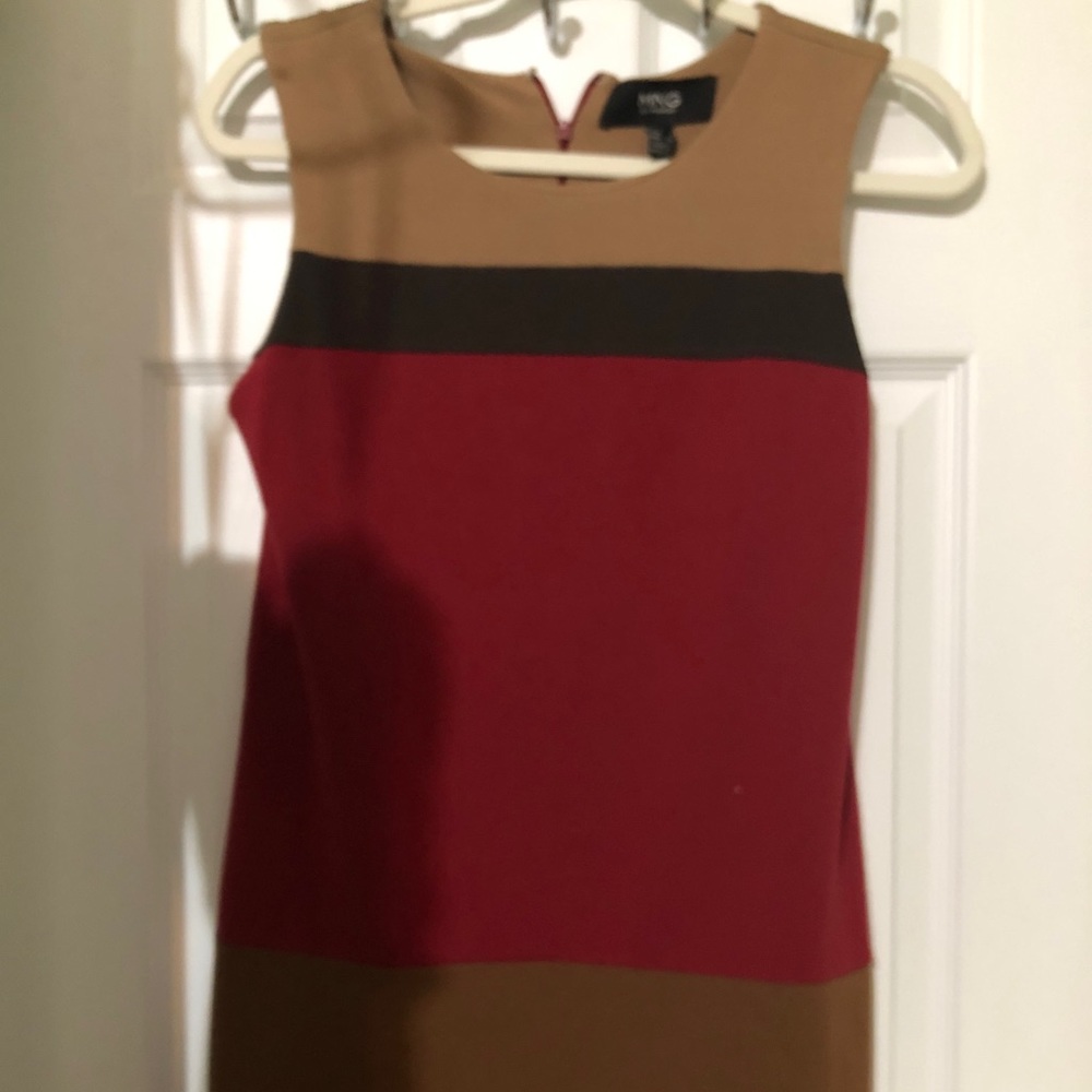 Office color block dress from Mango